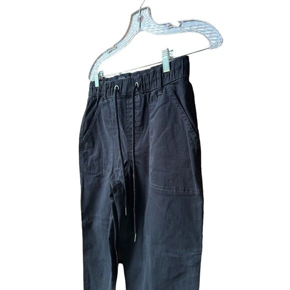 Black Sound Style Pants Small Drawstring Elastic Waist - Picture 2 of 4